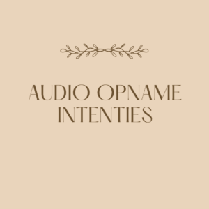 Audio opname Workshop Intenties